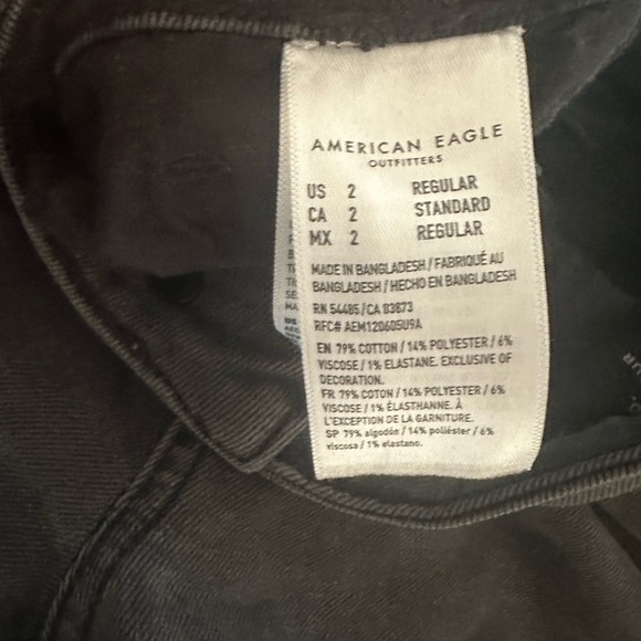 Vintage gray black wash American Eagle jeans. - Picture 3 of 5